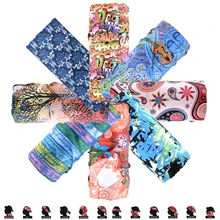 18 стильных художественных полиэфирных шарфов для спорта на открытом воздухе, бандана, шарф для охоты, кемпинга, велоспорта, головные уборы для пеших прогулок, волшебные шарфы