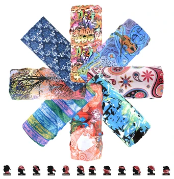 

18 Style Art Polyester Scarves Face Dust Mask Outdoor Sports Bandana Scarf Camping Cycling Headwear Hiking Magic Scarves
