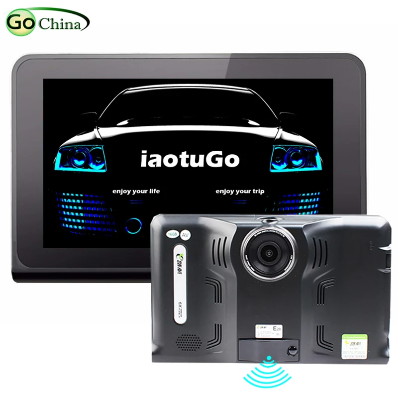 Iaotugo 7 &quotAndroid GPS Антирадары навигатор DVR 4 ядра 512 М 16 г AV-в Wi-Fi 170 градусов Камера