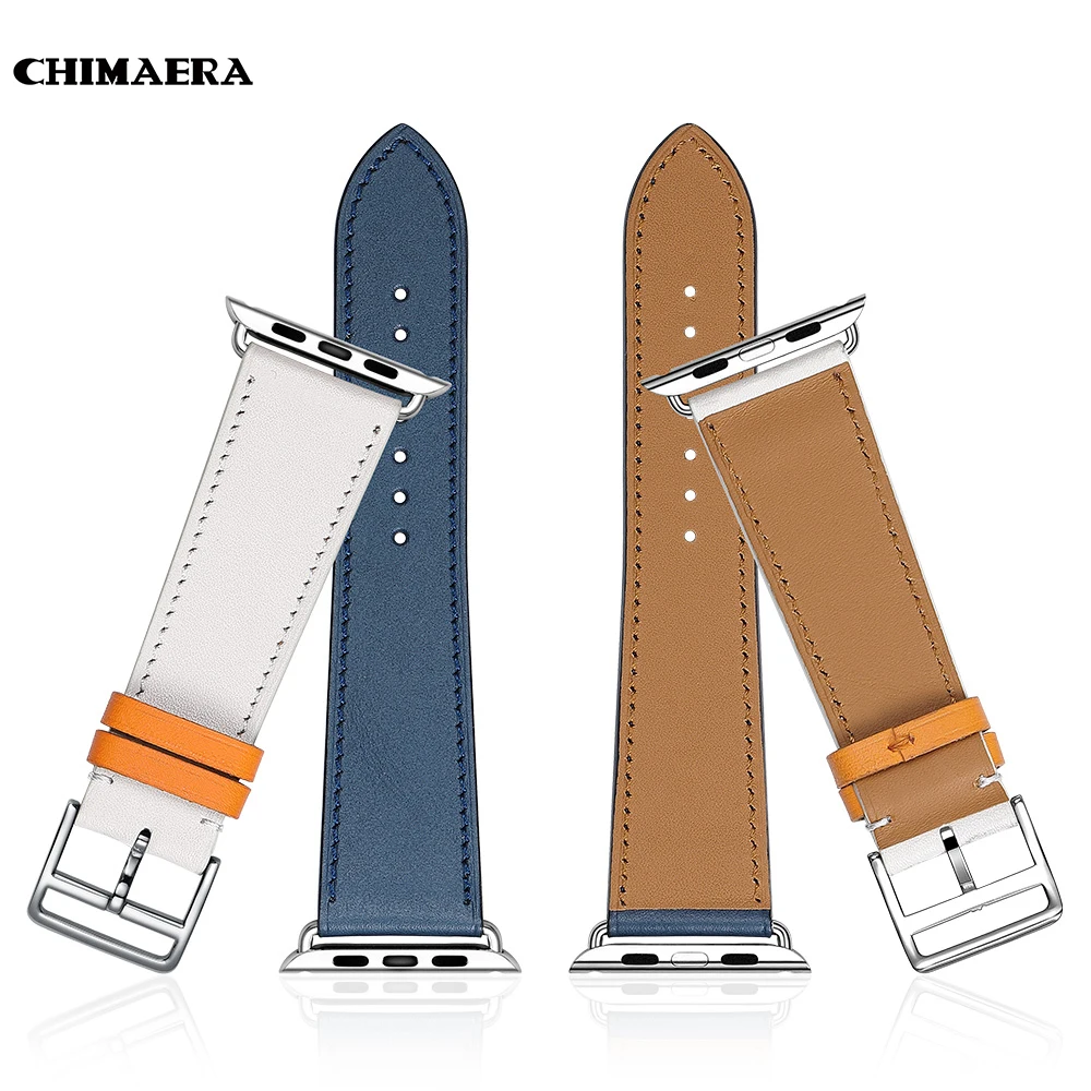 CHIMAERA Compatible for Apple Watch Band Leather 44mm 40mm 42mm 38mm Series 4/3/2/1 Fit iWatch Strap band | Наручные часы