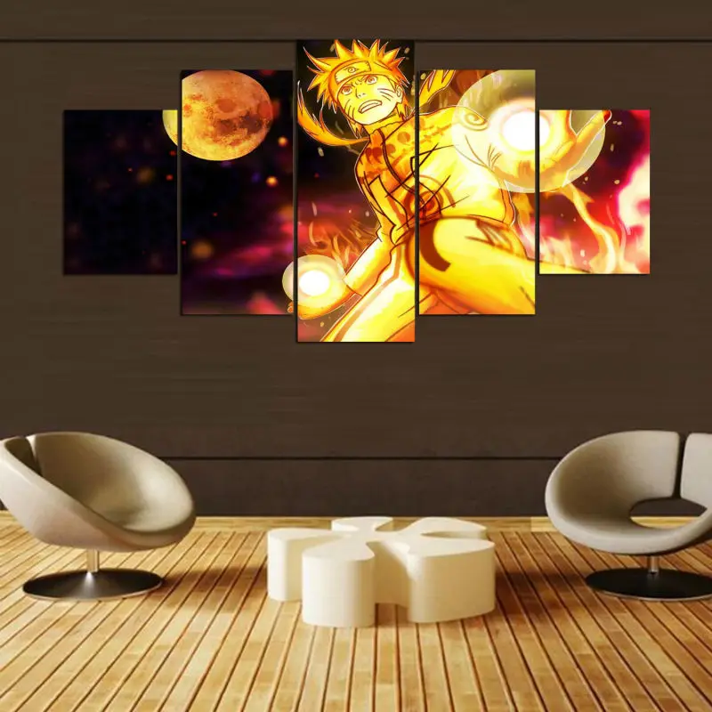 Promotion High Quality 5 Piece Canvas Art Naruto Anime Cuadros