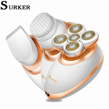 Surker перезаряжаемый женский эпилятор бикини электрический триммер ноги депиляция тела Леди Триммер для бритья Удаление волос SK-512