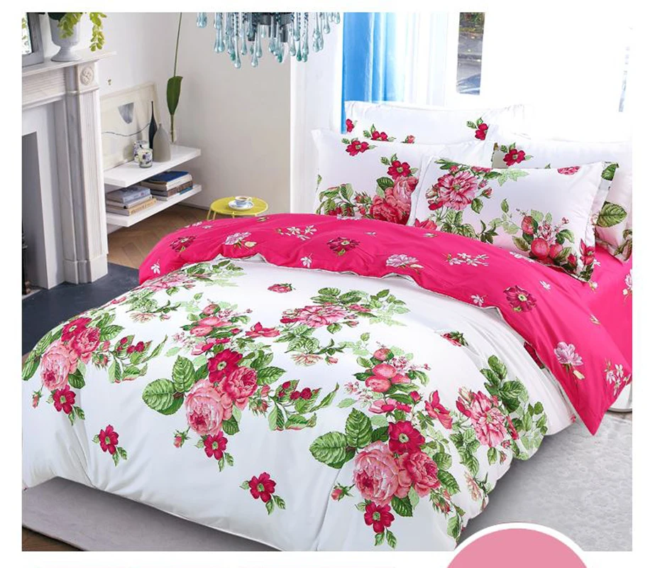 Home textile butterfly  bedding  set feather flower duvet 