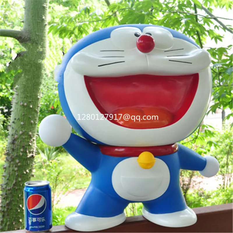 Мультяшная креативная Копилка Doraemon оверсайз Милая спасательная коробка Виниловая фигурка Коллекционная модель игрушки 50 см коробка P1137 - Цвет: B