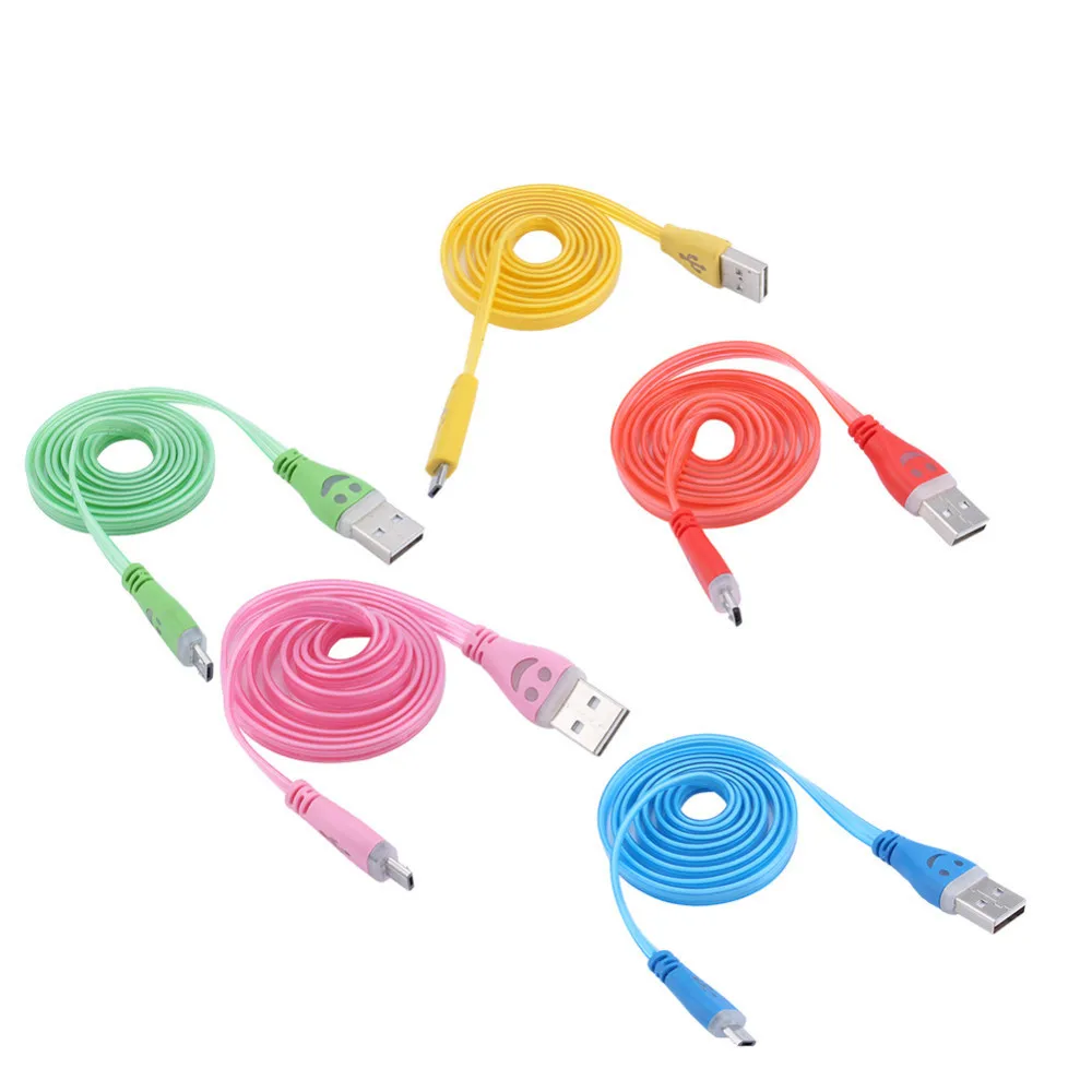 

LED Light 8pin 1m USB Data Sync Charging Cable Adapter Cord Wire For Huawei Android Phone Tablet Micro USB Cable Adapters