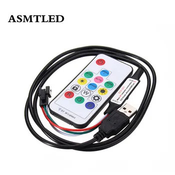 

DC5-24V WS2812B Pixel LED Strip USB Controller Addressable USB 3key Mini Controller USB 14key RF Wireless Remote Pixel Control