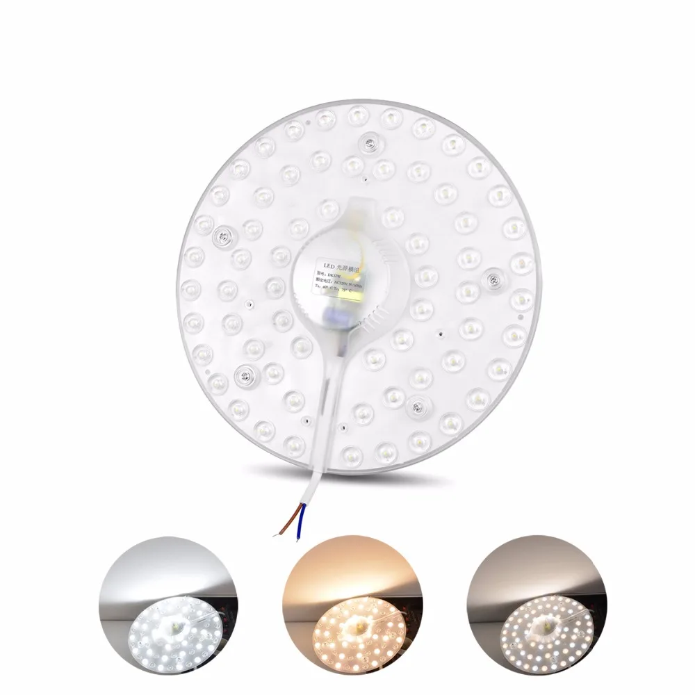 

Dimmable LED Ceiling light Source Module 220V 230V 240V 24W 32W 3 Color LED lamp Plate Replace 40W 50W CFL Fluorescent Tube Bulb