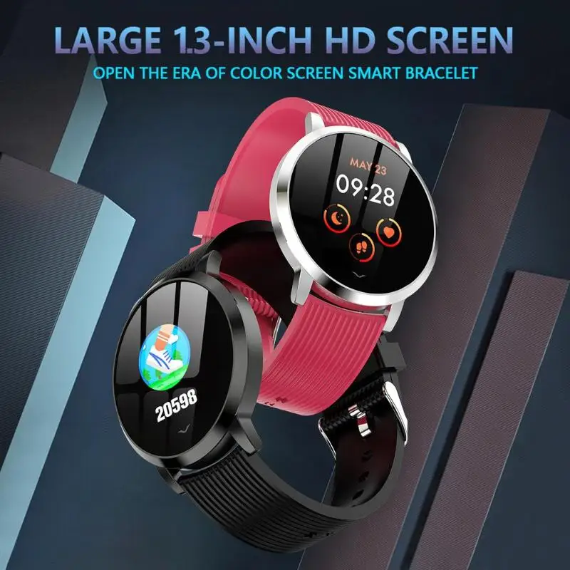 

YX-9 Smart Band 1.3 Inch Color Screen Heart Rate Blood Pressure Monitor IP67 Waterrproof Women Smart Bracelet Sport Wristband
