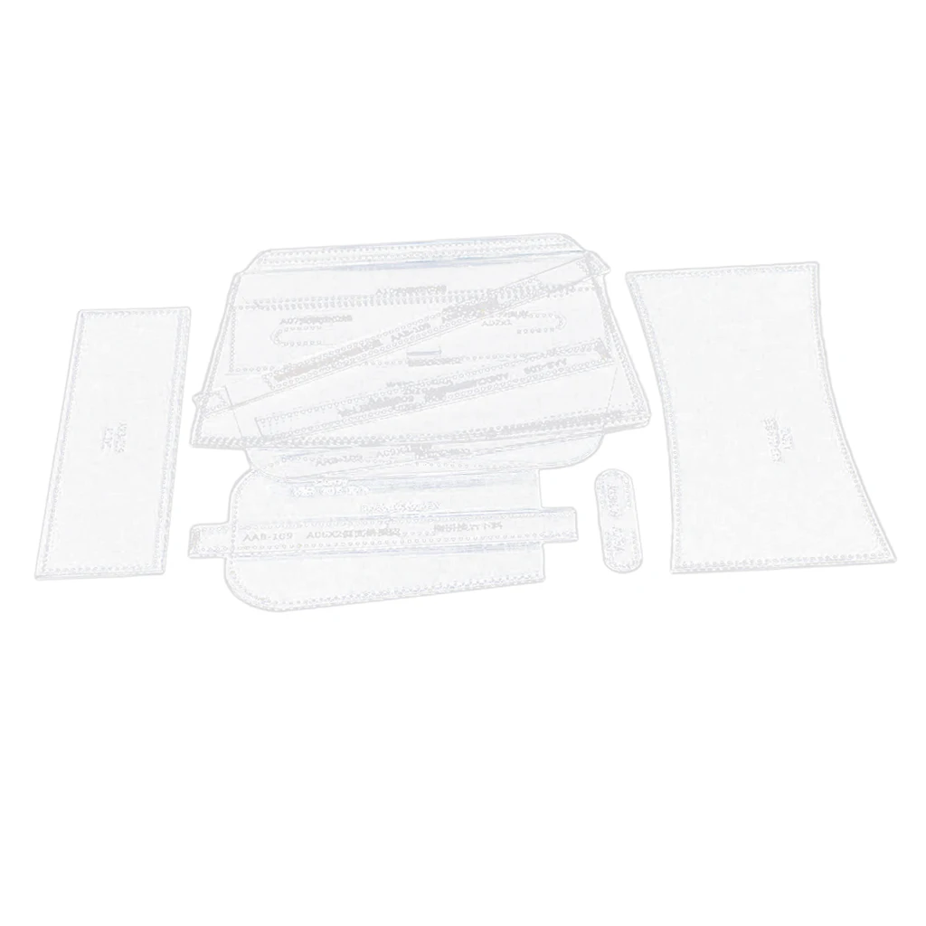 11pcs/Set Transparent Acrylic Leather Handbag Shoulder Bag Template Stencils DIY Leathercraft