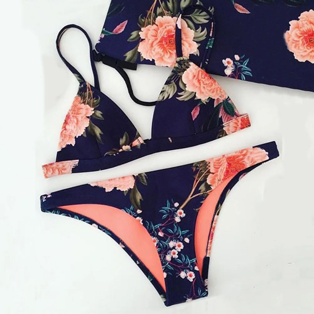 

bikini 2019 Female Floral Print Micro Brazilian bathing suit women swimwear women two-piece suits sexy bikini setswimsuit #35