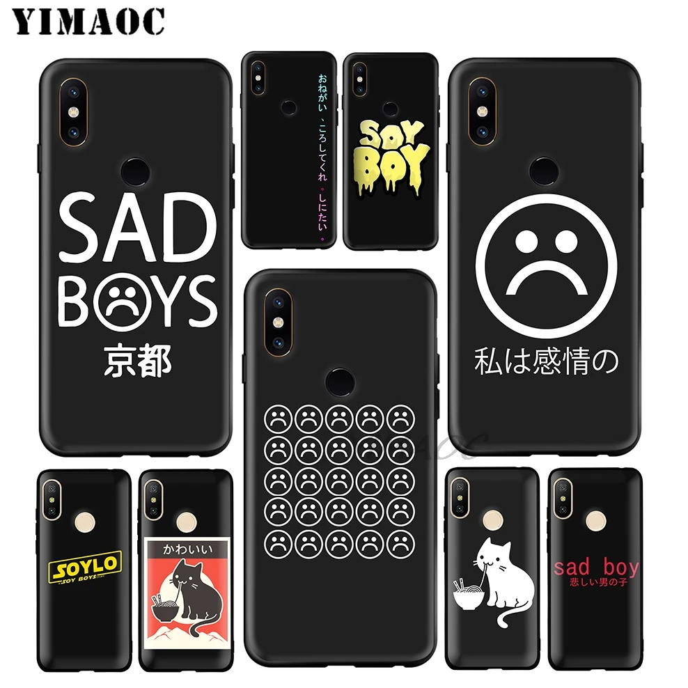 YIMAOC Japan Sad Boy Anime Cat Soft Case for Xiaomi Redmi Note 7 6 6A 5 4 4X 4A 5A S2 7A GO K20 Plus Pro |