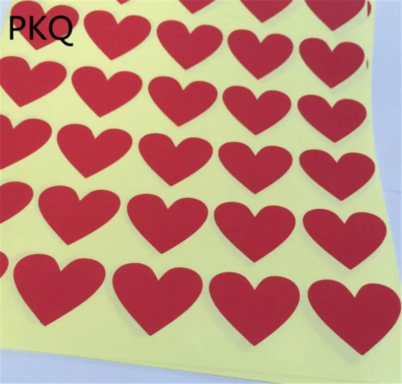 

30pcs 3*3.5cm RED Heart Shape Adhesive SCRATCH OFF sticker DIY postcard Valantine Greeting Card Wedding MESSAGE COVER