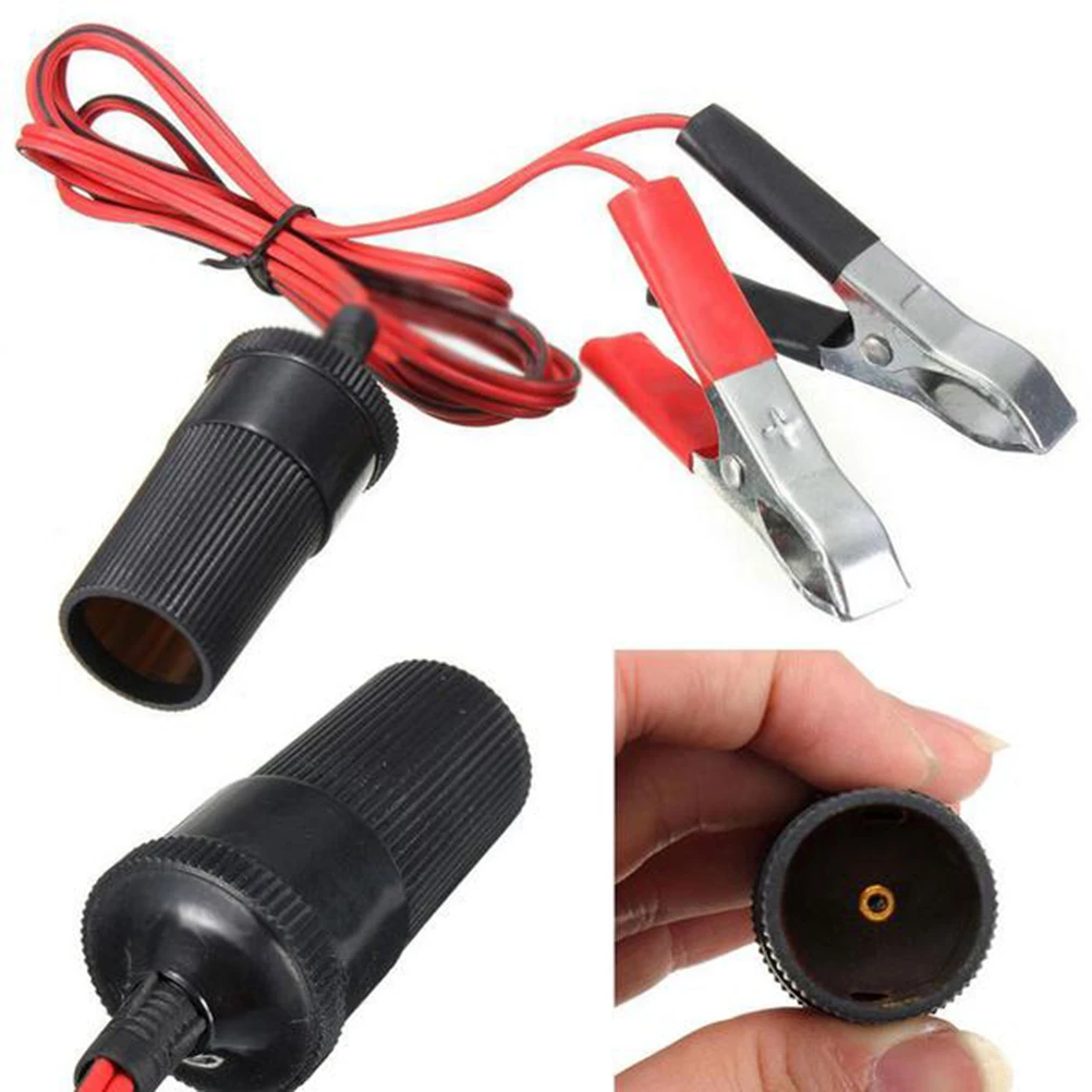 

1.5M Car Battery Terminal Clamp Clip-on Cigarette Lighter Socket Power Adapter Car Booster Jumper Cables