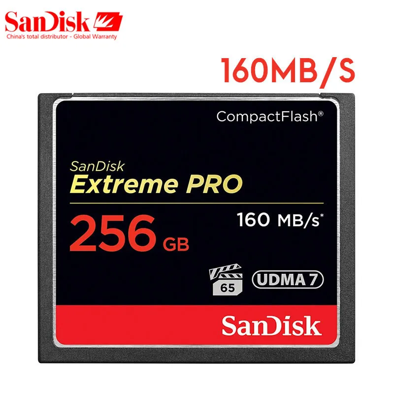 Дешевый Sandisk Extreme Pro CF карта 64 ГБ 32 ГБ 16 ГБ 128 Гб Compactflash карта памяти до 160 МБ с. с. Скорость чтения для богатых 4 к и Full HD видео