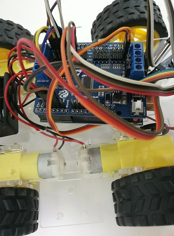 DOIT беспроводной контроль отслеживания препятствий 4WD Arduino робот шасси автомобиля комплект с UNO R3 доска+ двигатель привод щит