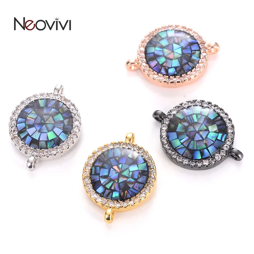 Круглые Подвески Neovivi белые кубические и цветные детали корпуса медные для