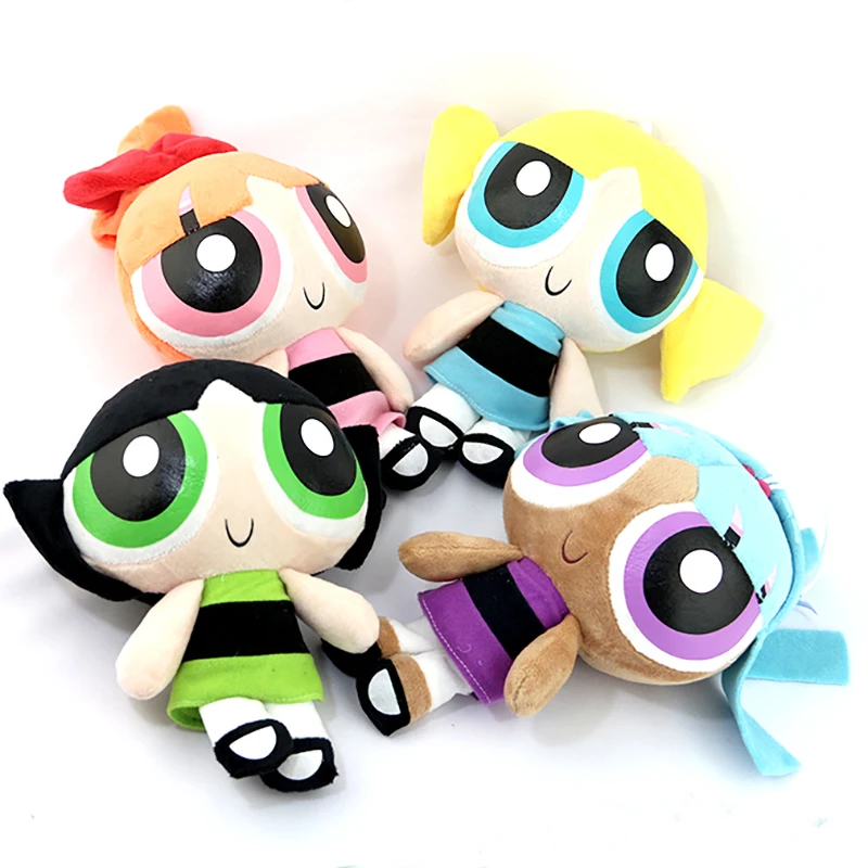 FGHGF ТВ фильм Powerpuff Girls Bubbles Blossom Buttercup плюшевые куклы мягкие игрушки для детей