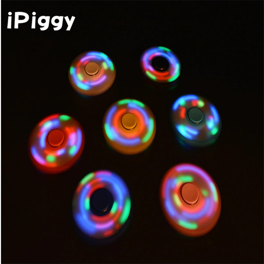 

2017 Led Fidget Spinner LED Light Hand Finger Spinner Fidget ABS Spiner EDC For Autism and ADHD Relief Focus Anxiety Stress Toy