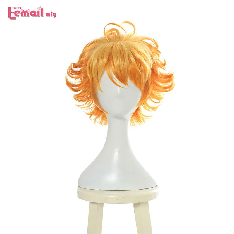 

L-email wig New Yakusoku no Neverland 63194 Emma Cosplay Wigs 30cm Short Heat Resistant Synthetic Hair Perucas Cosplay Wig