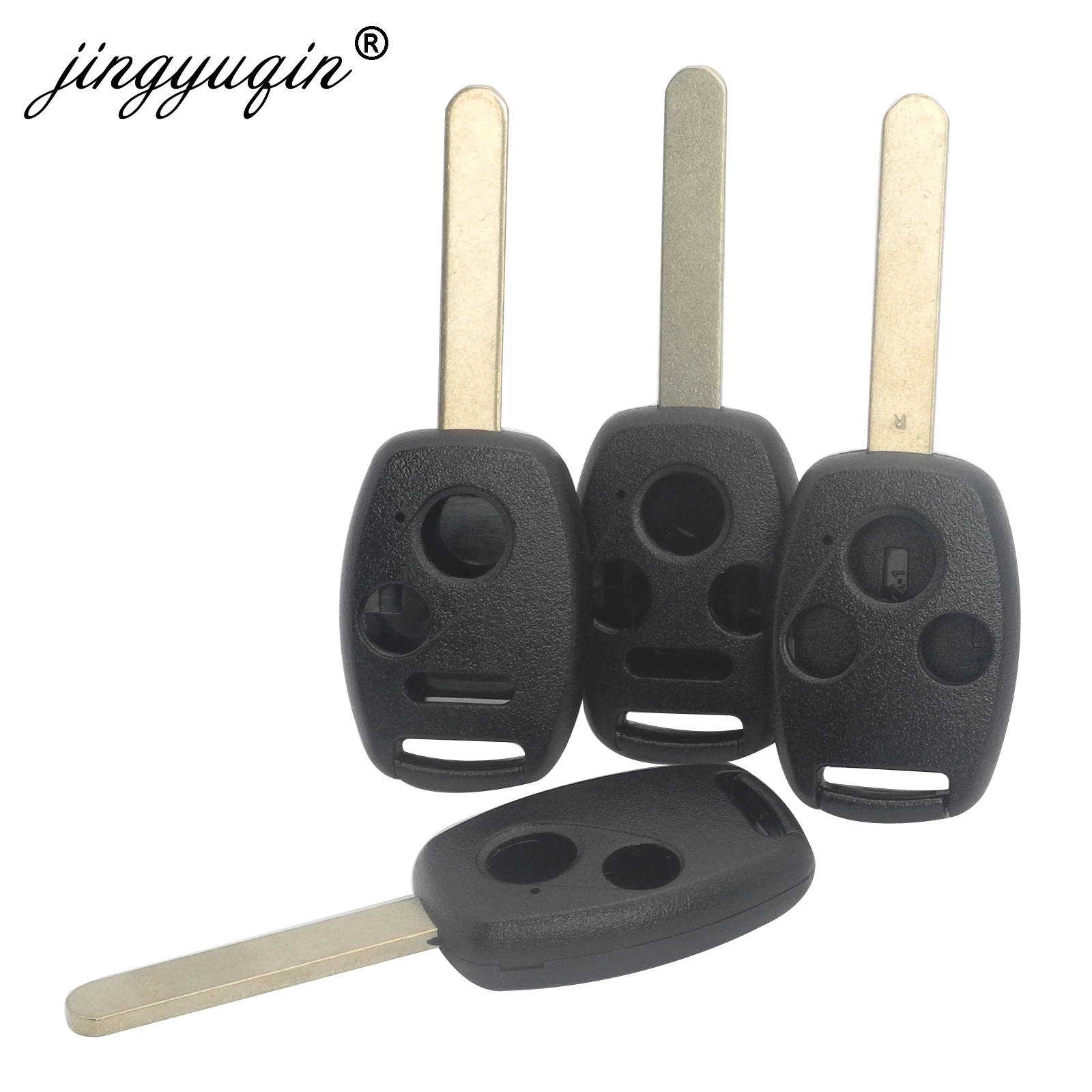 Jingyuqin дистанционный ключ-брелок от машины 2 кнопки для Honda Civic CRV Jazz HRV без чипа