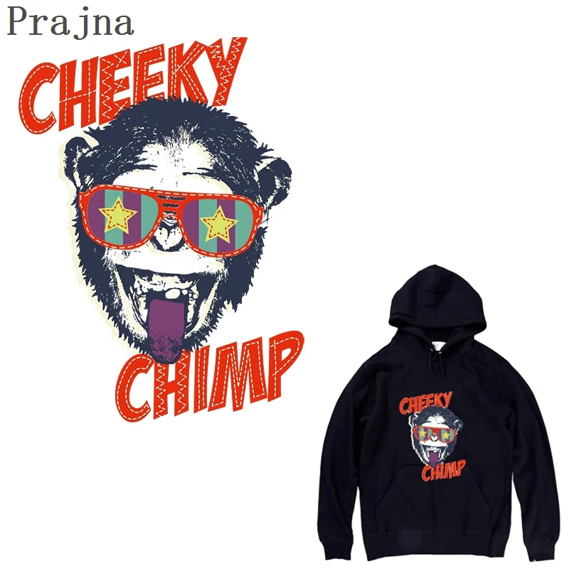 

Prajna Iron-on Transfers Heat Transfer Vinyl Patch Monkey Print Iron On Transfer For Clothing Sticker Applique Badge Wholesale