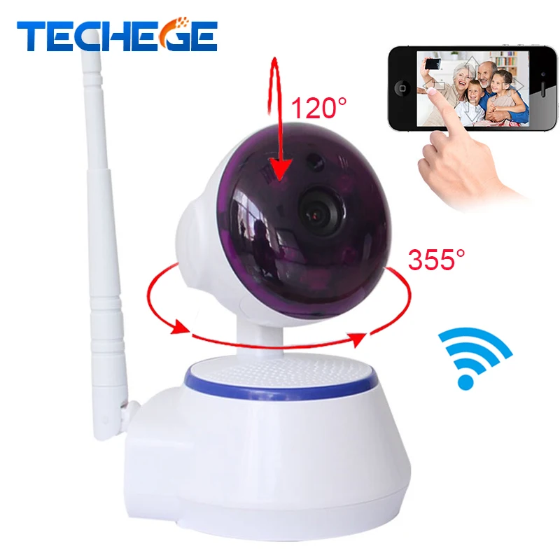 

Techege IP Camera WiFi Wireless Security Camera 720P HD Mini cctv camera Pan/Tilt Support Alarm Devices with Motion Detection