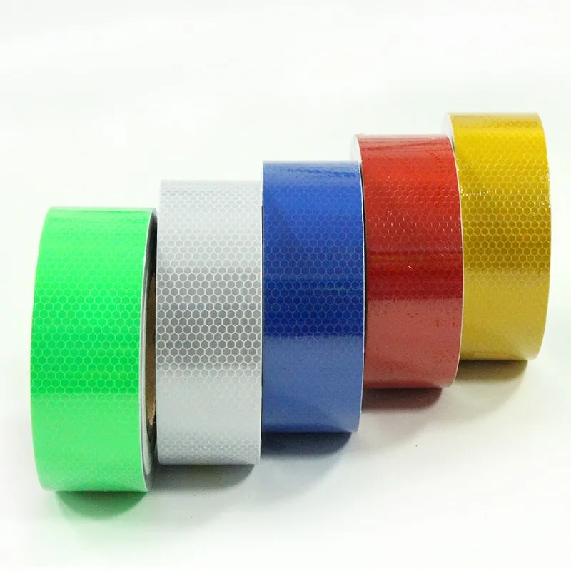 

5cm Wide Reflective Tape Safety Warning Conspicuity Film Adhesive tape 2" width red white yellow blue green