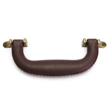 

Artificial Leather Case Handle for Guitar Case Musical Case or Luggage Brown Leather Zinc Alloy