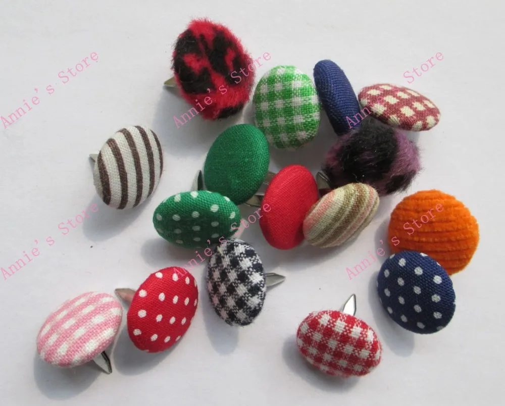 Wholesale Scrapbooking Brads,velvet fabric brads, 13mm , mixed styles