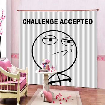 

3D Curtains facial expression Curtains For Living Room Bedroom Stereoscopic Home Decor Curtains