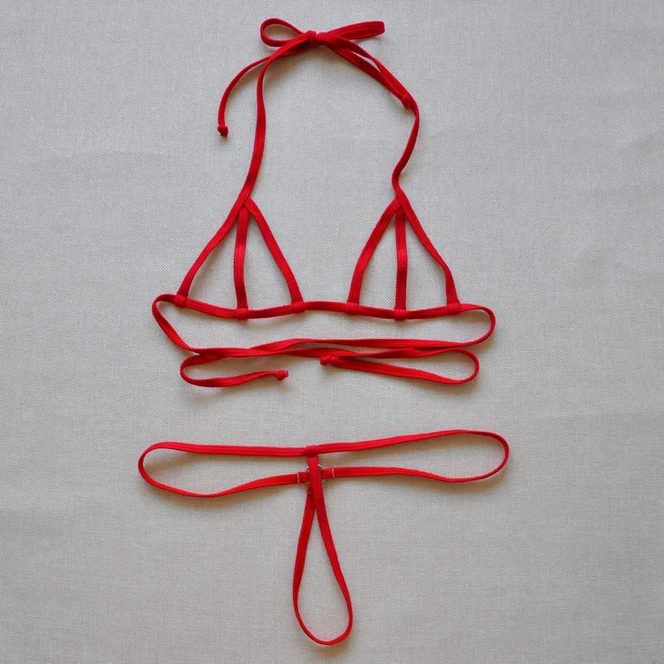 Extremely Sexy No coverage One String PeekABoo Bikini Swimming Costumes — free download