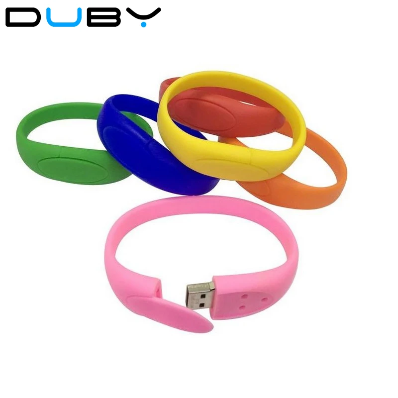 

100% real capacity Silicone Bracelet Wrist Band 16GB USB 2.0 USB Flash Drive Pen Drive Stick U Disk Pendrive Free shipping