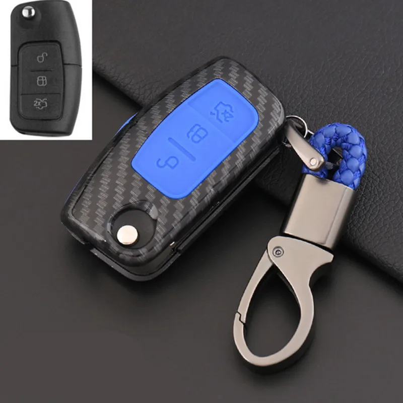 ABS-Carbon-Fiber-Shell-Silicone-Cover-Remote-Key-Holder-Fob-Case-KeyChain-For-Ford-Ecosport-Fiesta.jpg_640x640 (2)