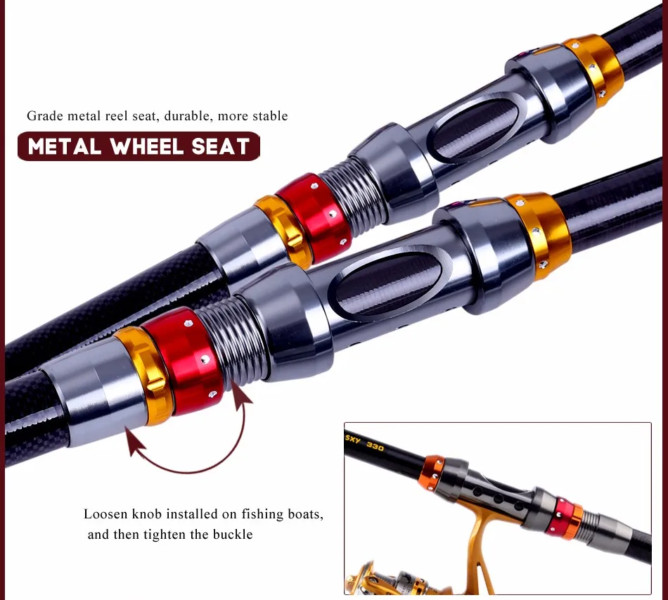 Vara de Pesca Telescópica em Branco Hastes de Fiação Equipamento de Pesca Vara de Mar Sougayilang Carbono m Portátil Pesca Mão Peixe 99% 1.8 M-3.6 13 de fiação pesca mão peixe equipamento de pesca vara de mar