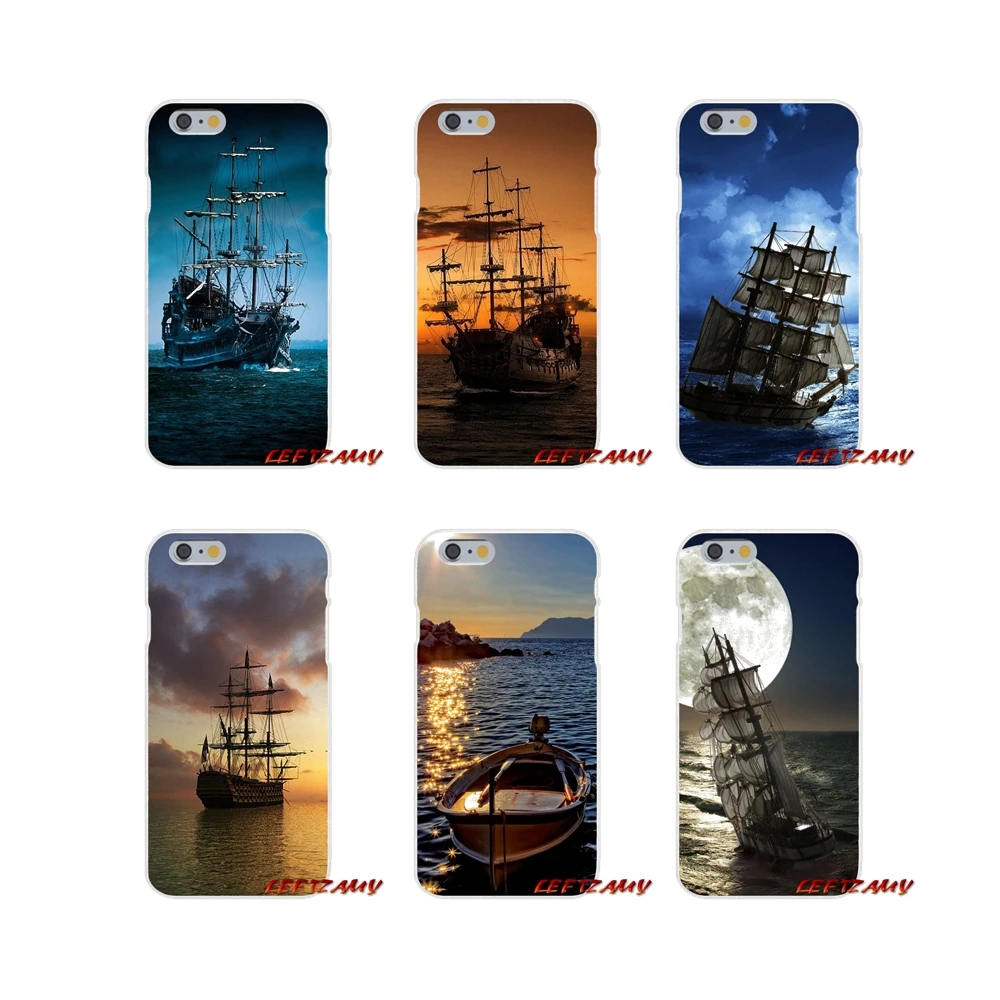 

For Xiaomi Redmi Note 6A MI8 Pro S2 A2 Lite Se MIx Max 2 3 F1 For Oneplus 3 6T TPU Transparent Shell Case Ship moon ocean sunset