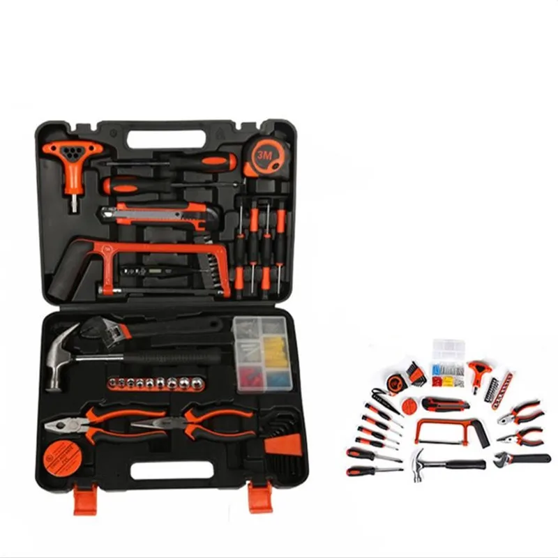 Household Hand Toolbox Screwdriver Wrench Hardware Tool Set Electrician Woodworking Maintenance Tool Set