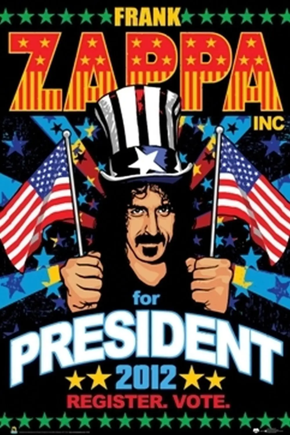 

FRANK ZAPPA FOR PRESIDENT SILK POSTER Decorative Wall paint 24x36inch