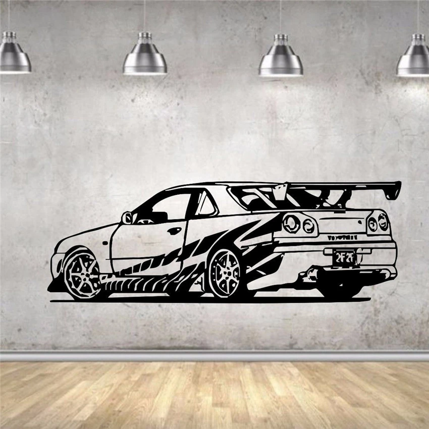 

Wall Sticker Vinyl Decor The Fast And The Furious Sport Car Racing Home Decor Wall Sticker U336
