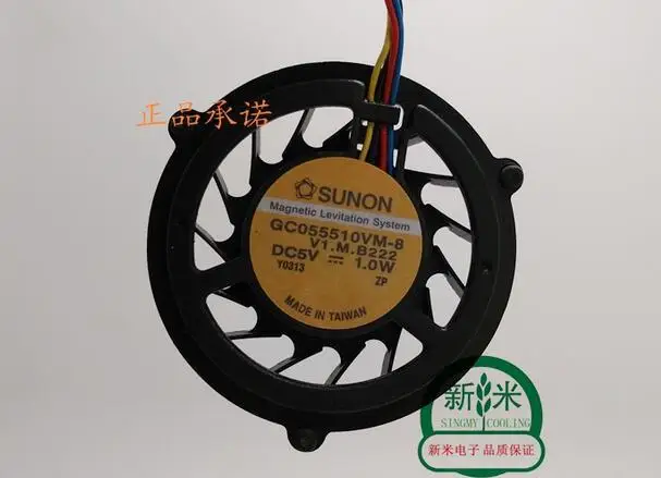SUNON GC055510VM-8 V1.M.B222 DC 5V 1 0 W 4-проводной Тетрадь Вентилятор охлаждения | Компьютеры и