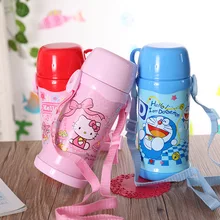 Top Qualität Große Kapazität 500 ml Schöne Kinder Wasserflasche Outdoor Tragbare Sport Edelstahl Schule Kinder Thermo Wasserflasche