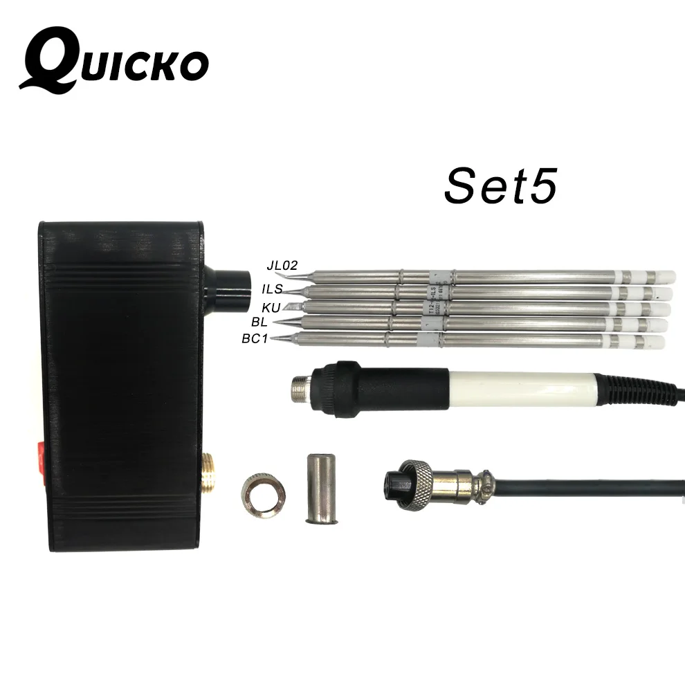 QUICKO MINI T12-941 LED soldering station electronic welding iron New DC Version Portable T12  Digital  Iron no power adpater best soldering iron for electronics Welding Equipment