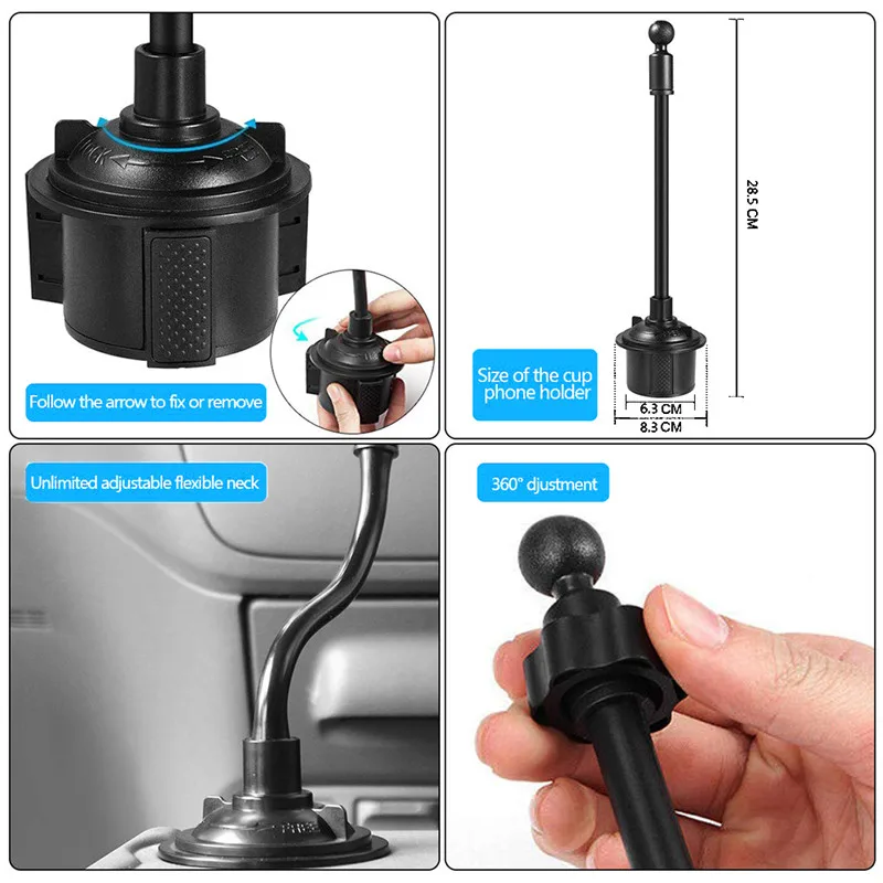 car cup holder phone mount PC07