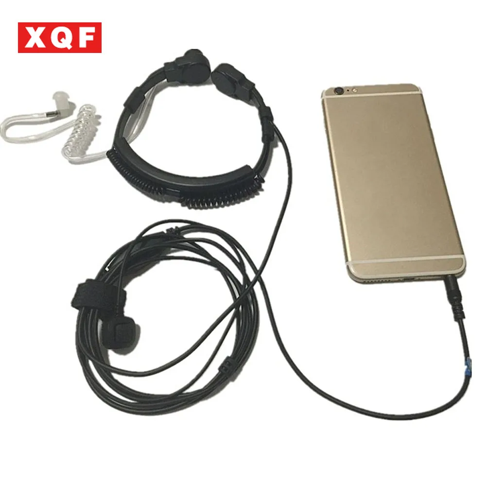 

XQF Flexible Throat Mic jack 3.5mm Microphone Covert Acoustic Tube Earpiece Headset for Iphone android moblie phone