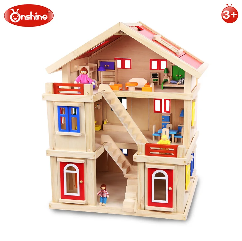

ONSHINE Doll house with furniture Handmade wooden house diy birthday gifts 3D puzzles for adults and lovers dream house children
