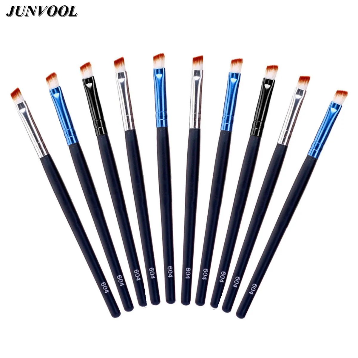 10 Pcs Brushes Eyeliner Eyebrow Brush Makeup Brushes Tool Angled Eye