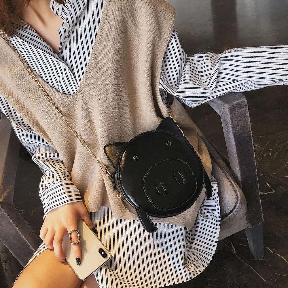 

2019 Fashion Women Handbag Messenger Bags PU Leather Shoulder Bag Lady Crossbody Mini Bag Female Piglet Evening Bags