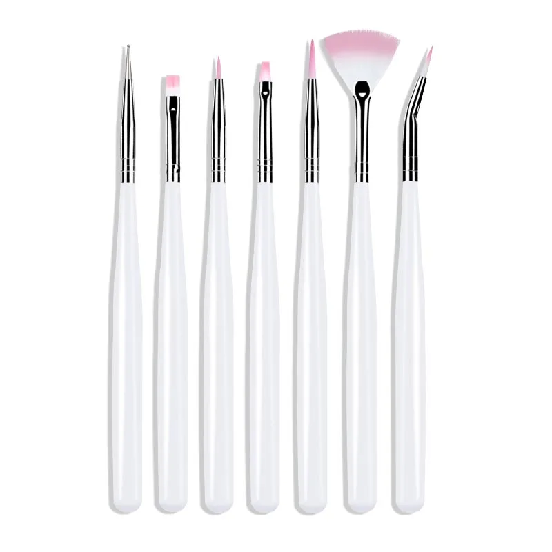 

7Pcs/Set Nail Art Brush Pen Flower Drawing Diamond Liner Painting Pencil Gel Polish Crystal Nail Art Manicure Nail Tools 2018