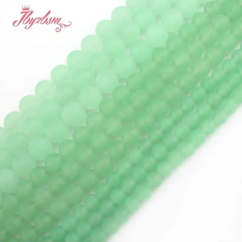 

6,8,10mm Frost Matte Round Beads Ball Light Aventurine Stone Beads For DIY Necklace Bracelats Jewelry Making 15" Free Shipping