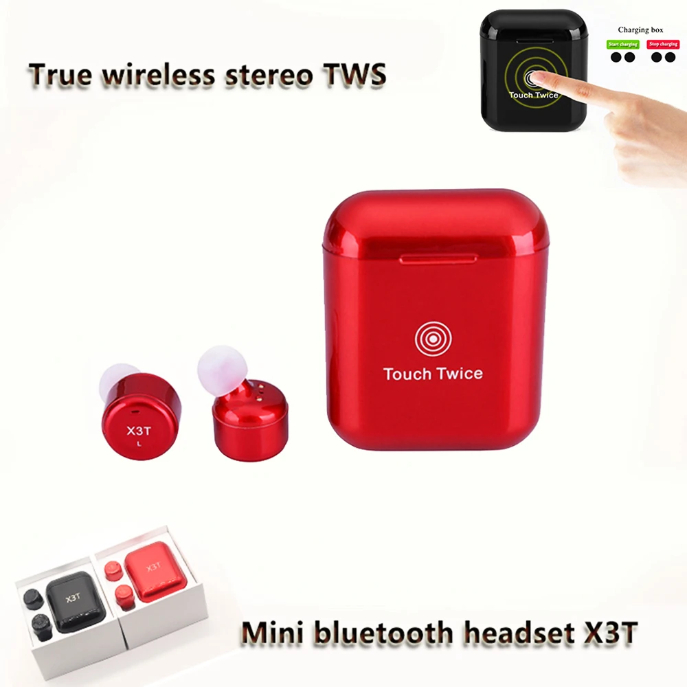 X3T True Wireless Bluetooth Earbuds Earphone Mini Sport Earphones Bluetooth Earphone Touch Control For Smart Phones