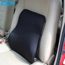 LOEN супер мягкая дышащая подушка на спинку сиденья автомобиля бамбуковый уголь пространство пены памяти поясничная поддержка для автокресла и офисного стула